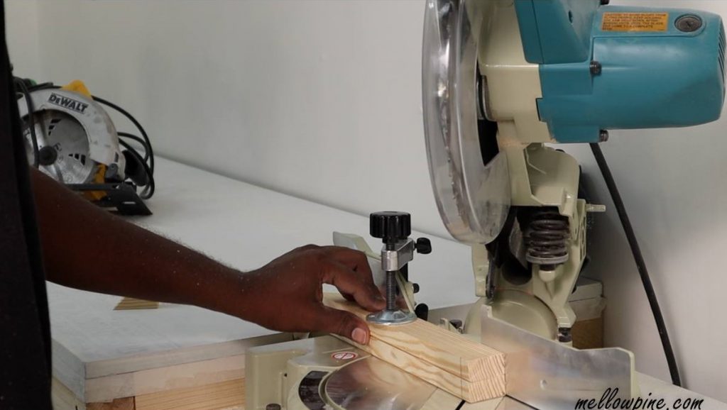 cutting using miter saw