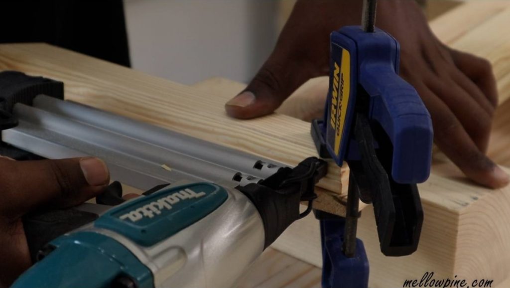nailing the frame pieces
