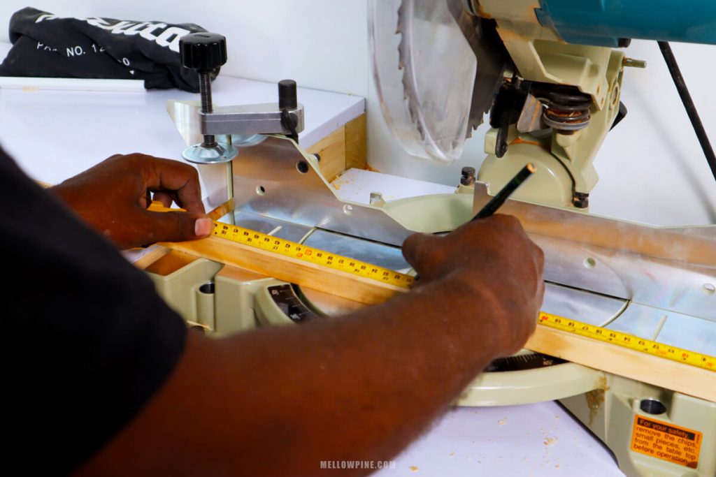 cutting out the vertical and horizontal members