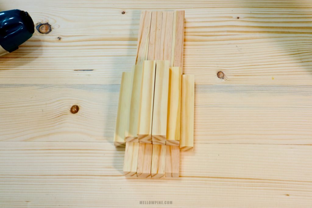 12 wood pieces