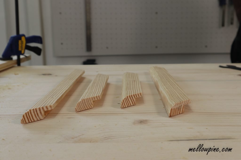routed wood pieces