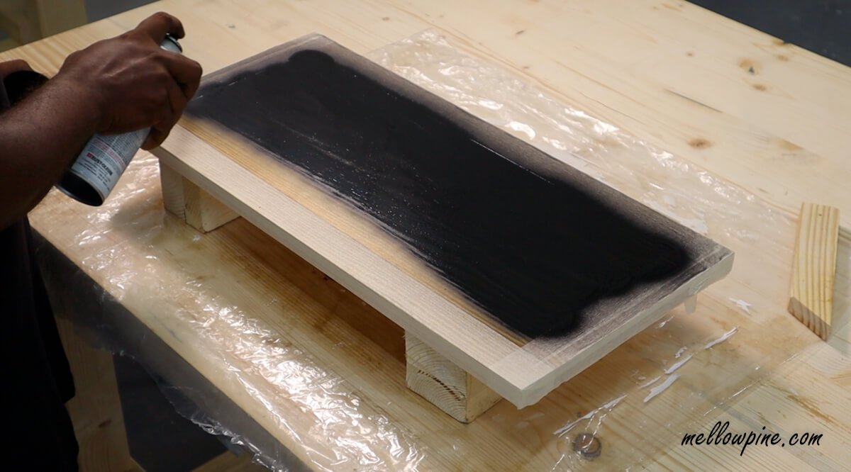 spray painting boards
