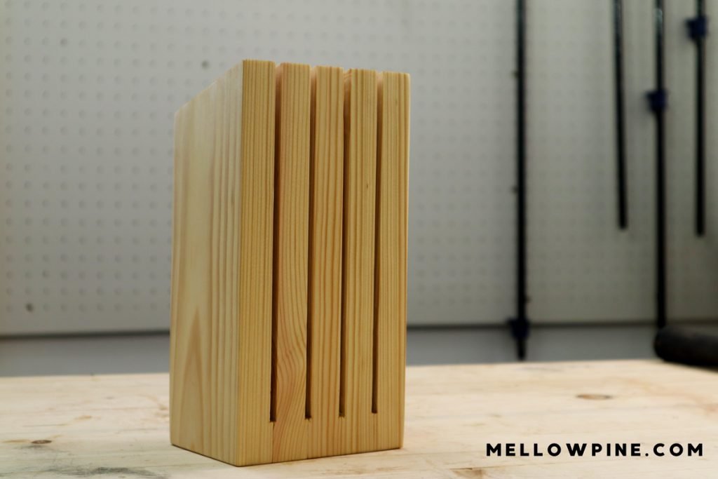 finished knife block
