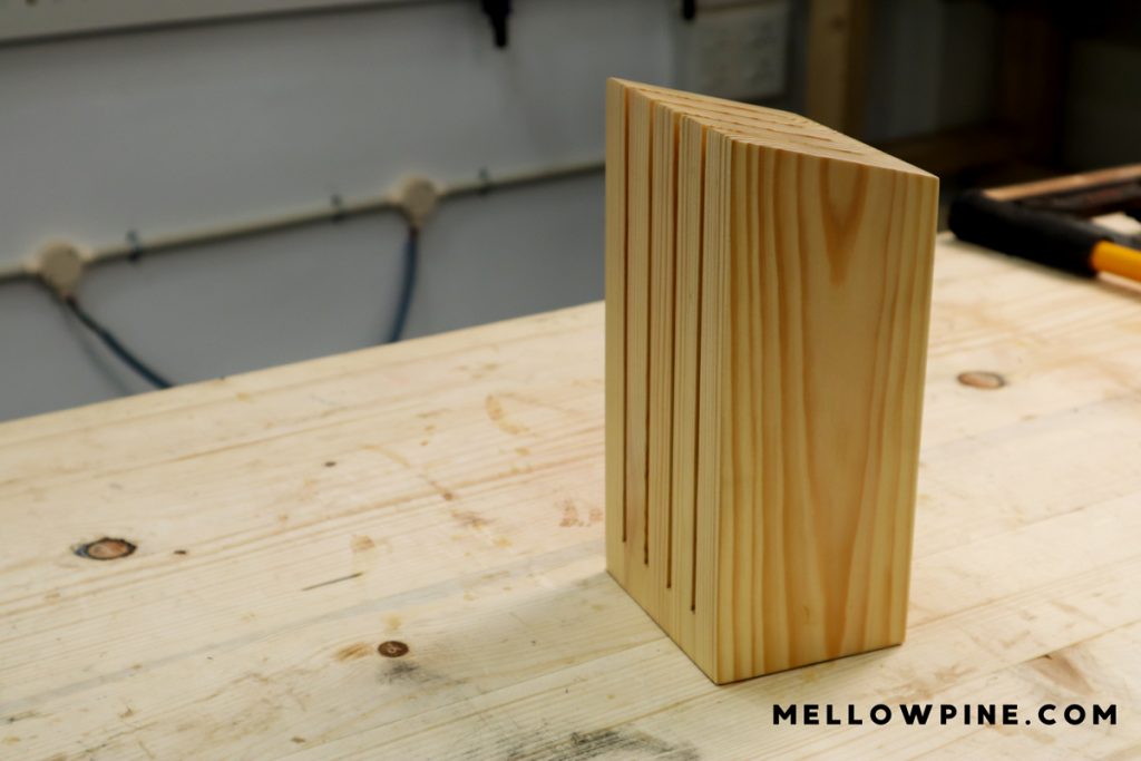 finished knife block