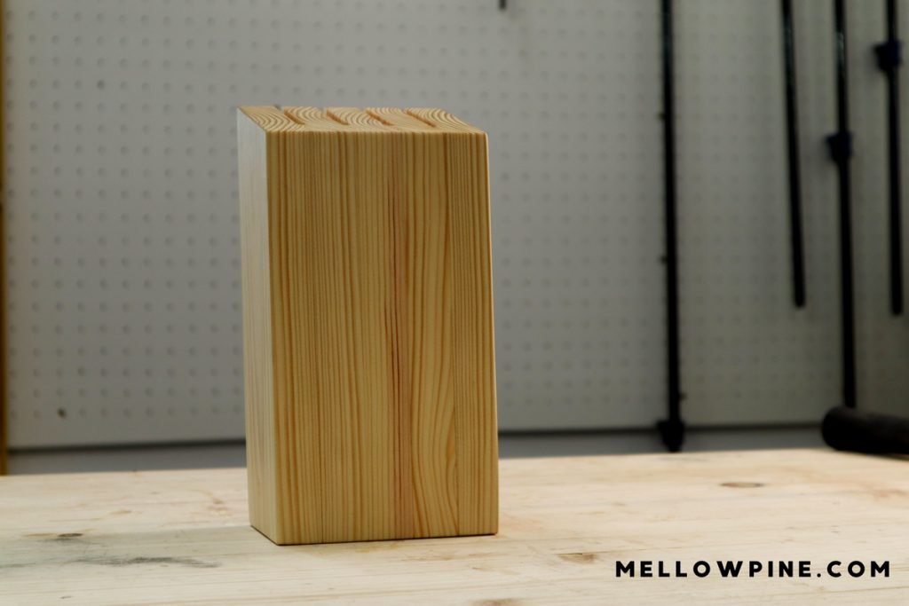 finished knife block