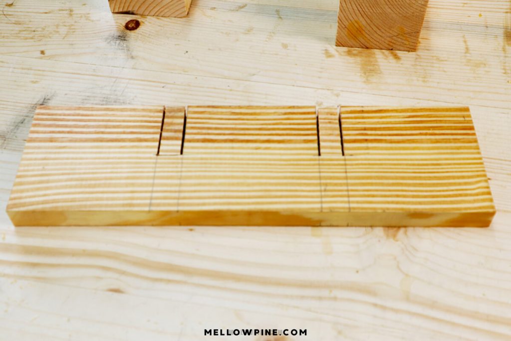 wood with slots cut