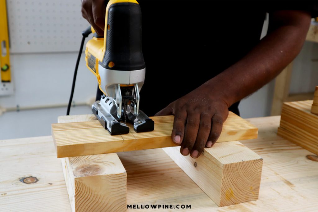 cutting wood with jigsaw