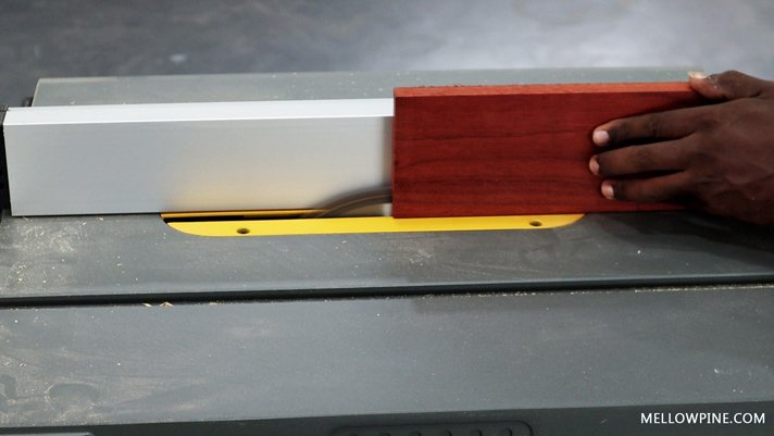 Resawing the padauk piece at ¾" height
