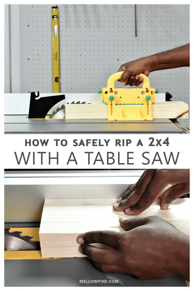 how to safely rip a 2x4 with a table saw