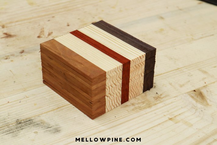 all the coasters sliced up to the right size