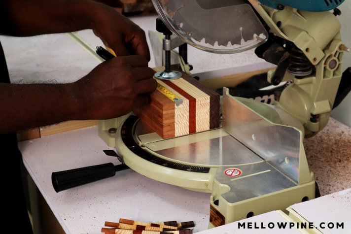 slicing the pieces