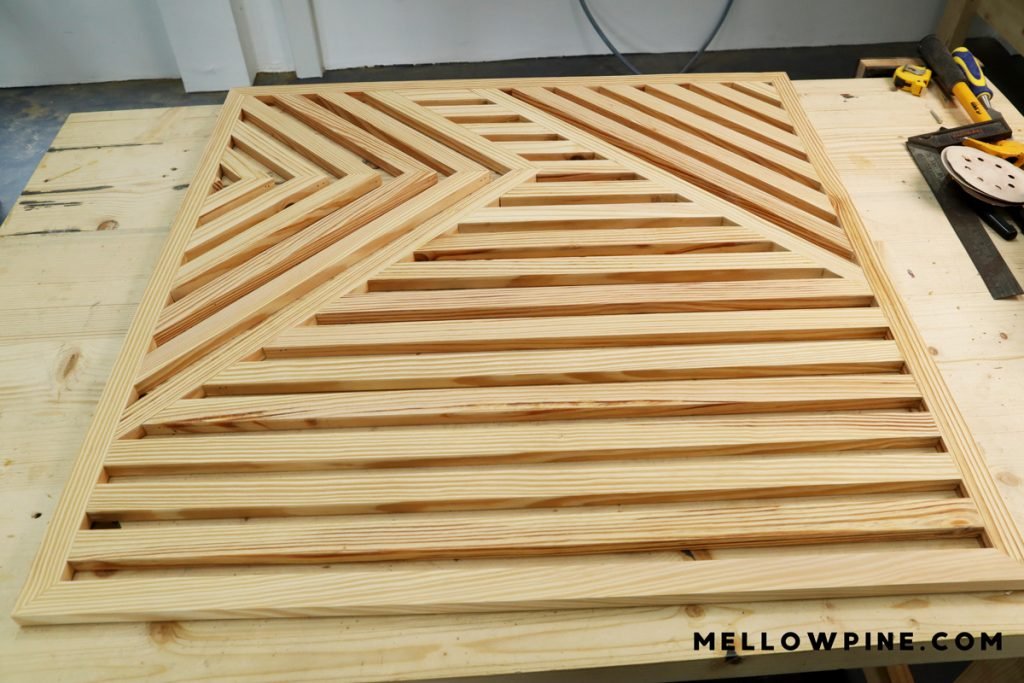 Geometric Wall Art after PU dried