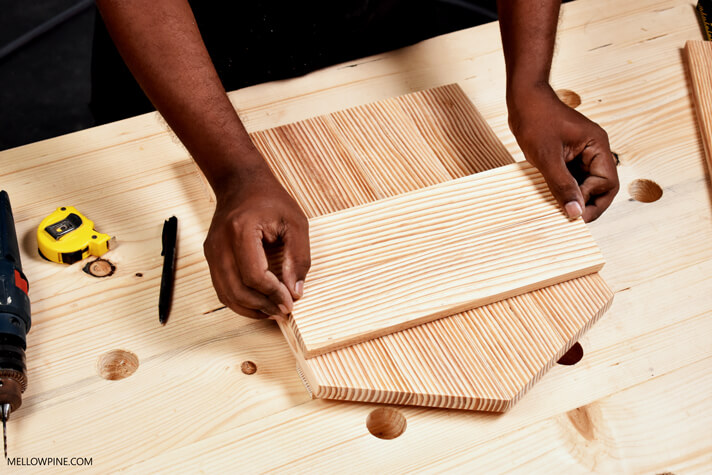 Dry fitting the Letter Rack facing piece on the triangle