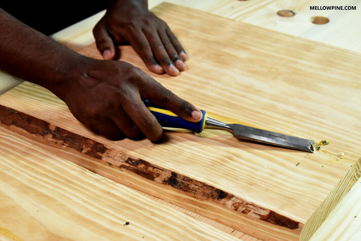 Getting the excess glue off after curing