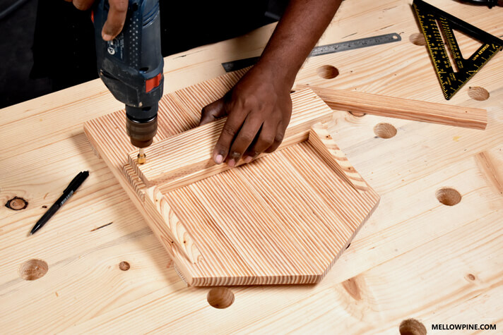Countersinking the pilot holes