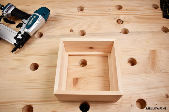 Completed box frame
