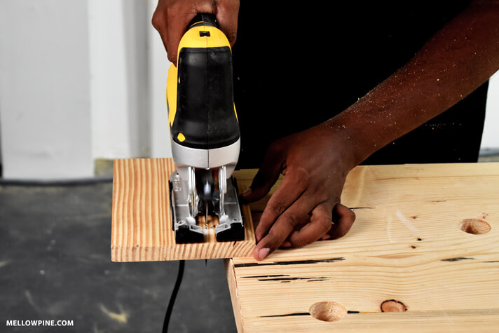 Cutting the slot out using a jigsaw