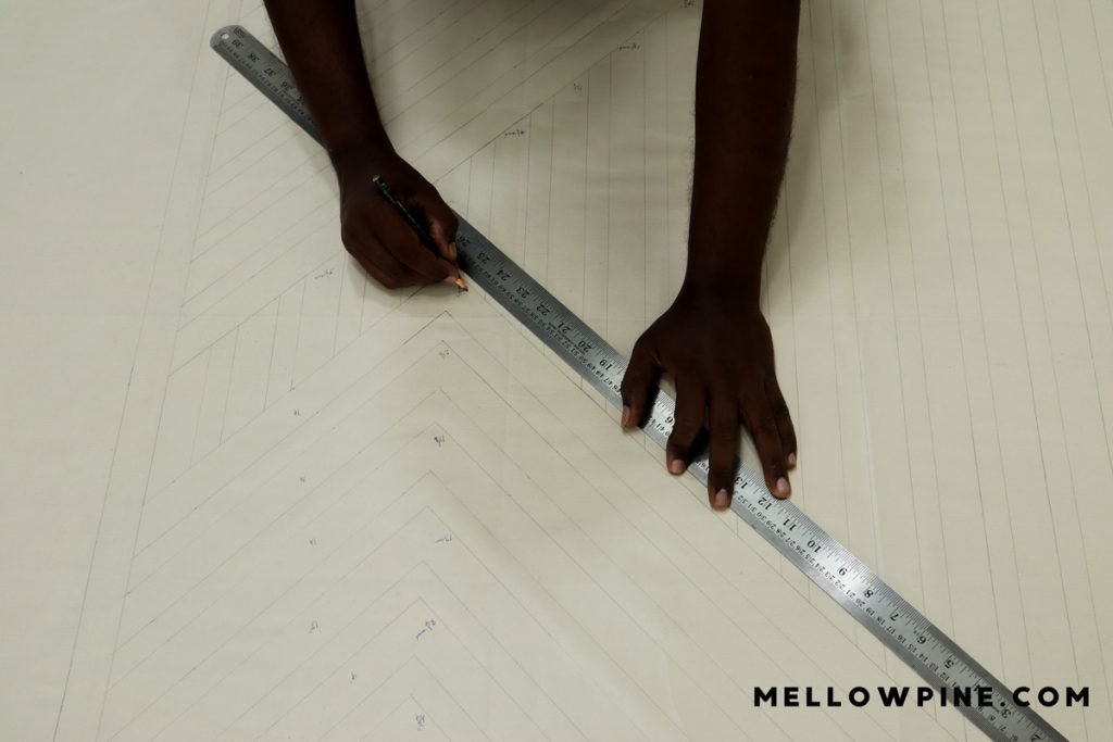 Drawing wall art pattern on paper