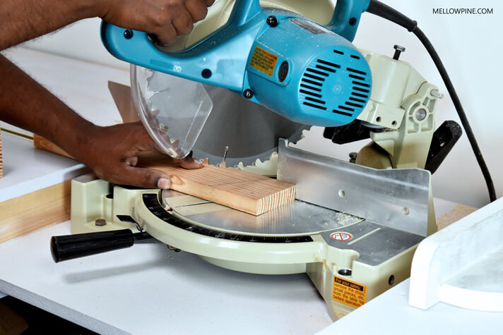 Cutting the constituent pieces of the base of the key holder