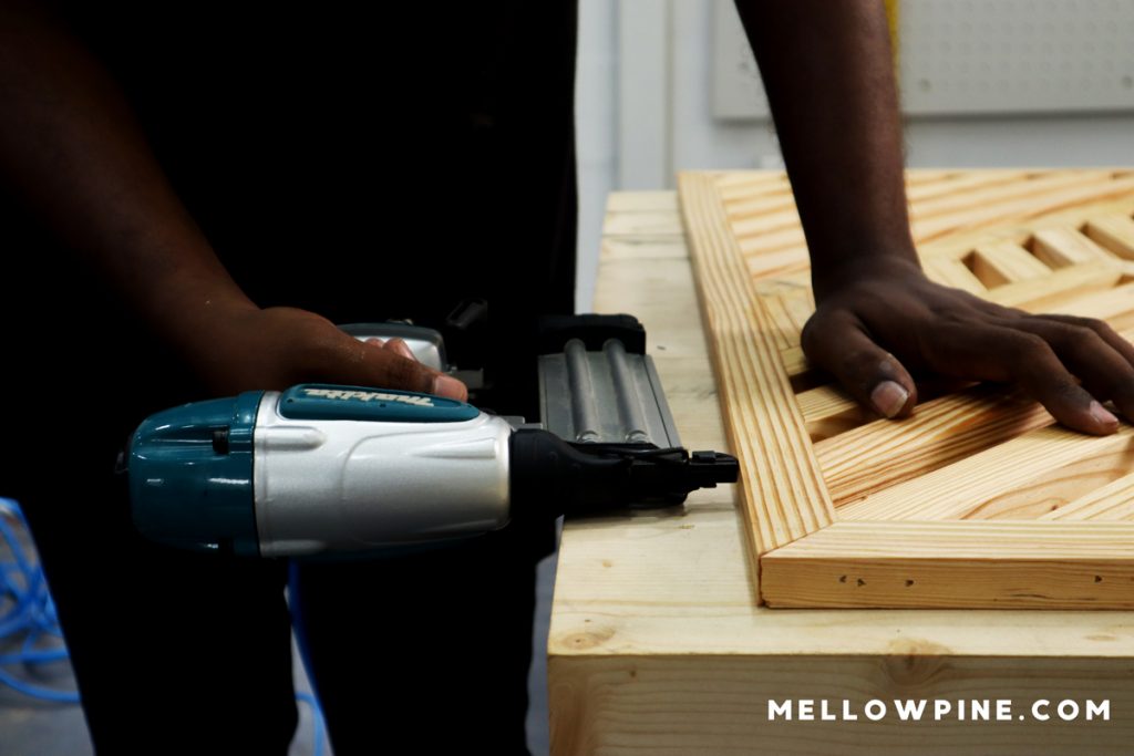Nailing the pieces after gluing