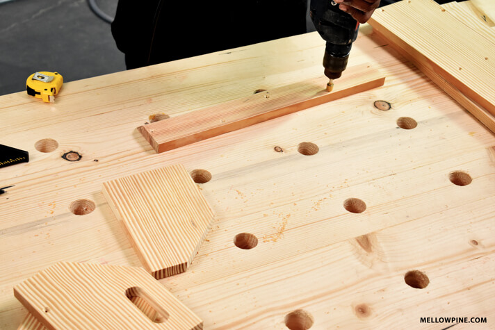 Countersinking the drill holes