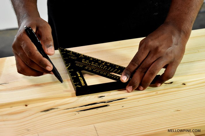 marking the length of each piece