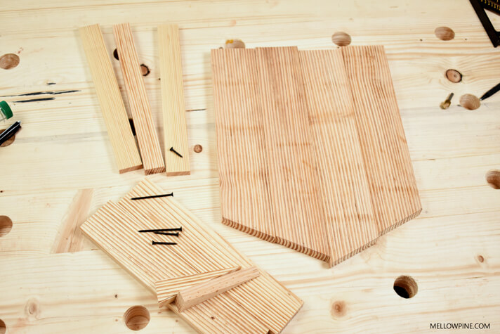 All pieces sized and laid out before joining