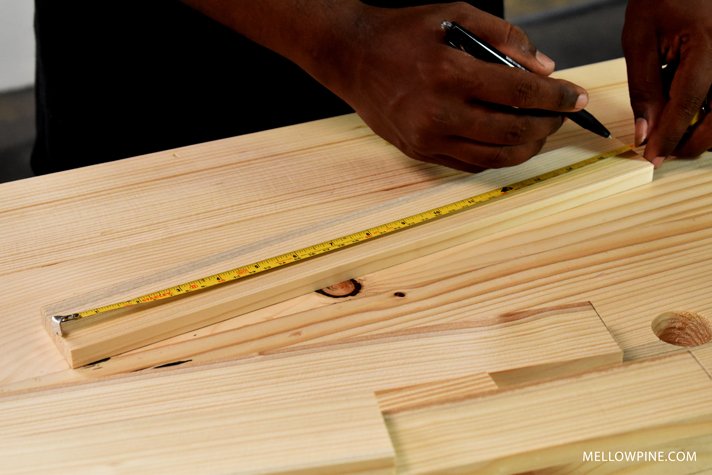 marking the length of each piece