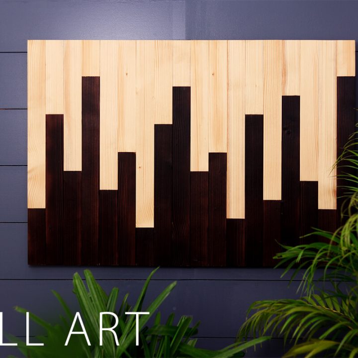 DIY Burned Wood Geometric Wall Art