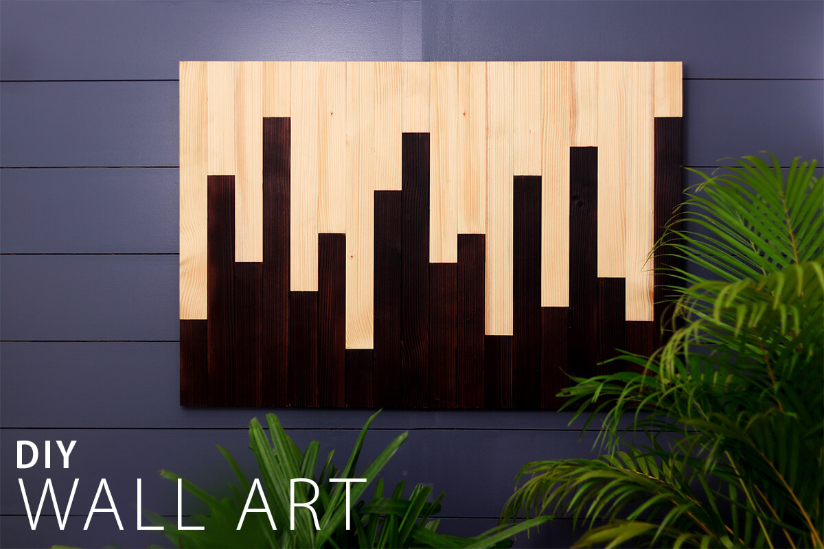 DIY Burned Wood Geometric Wall Art