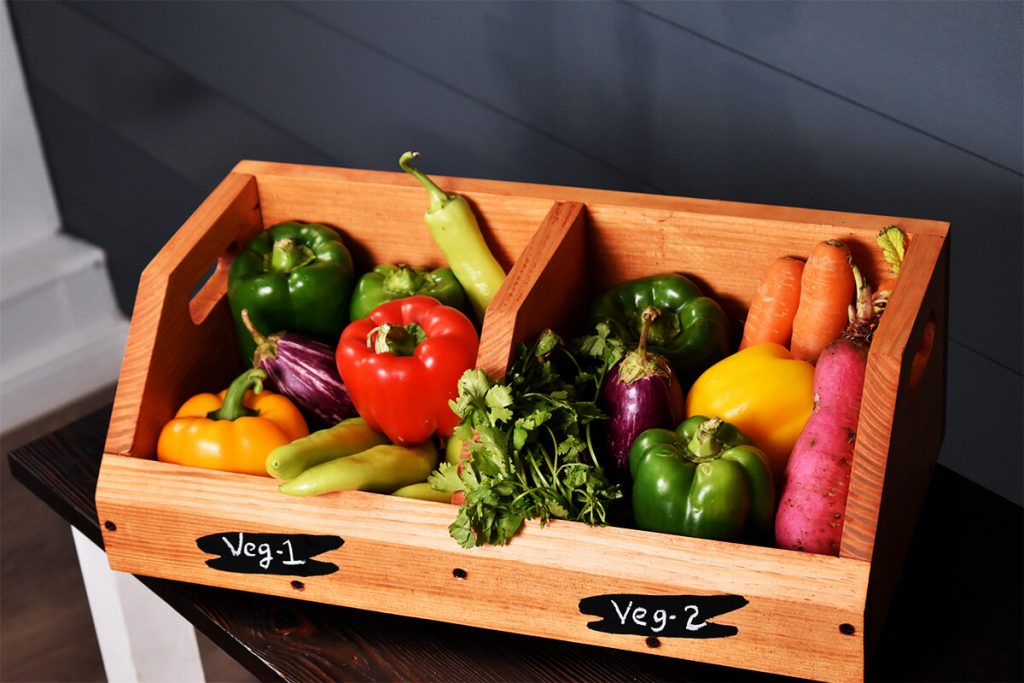 DIY Produce Storage Bin
