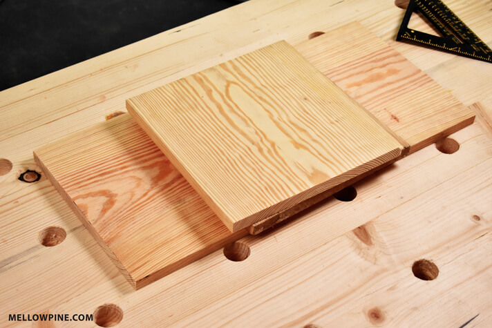 Lumber Pieces for the stool stacked together