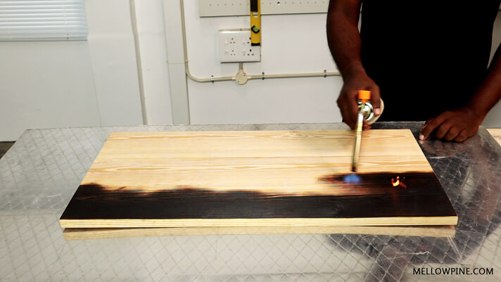 Burning the Wood Table Top