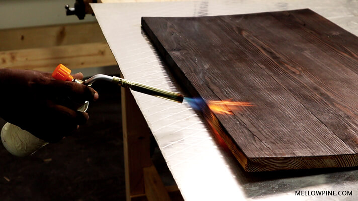 Burning the Wood Table Top