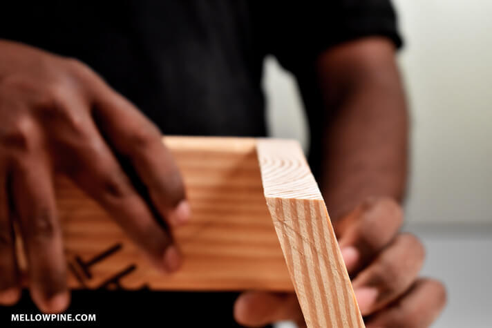 The bevel in the leg piece