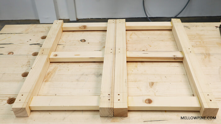Two sides of the frame ready after curing