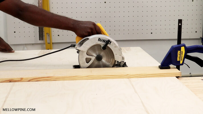 Ripping the plywood sheets to a manageable size