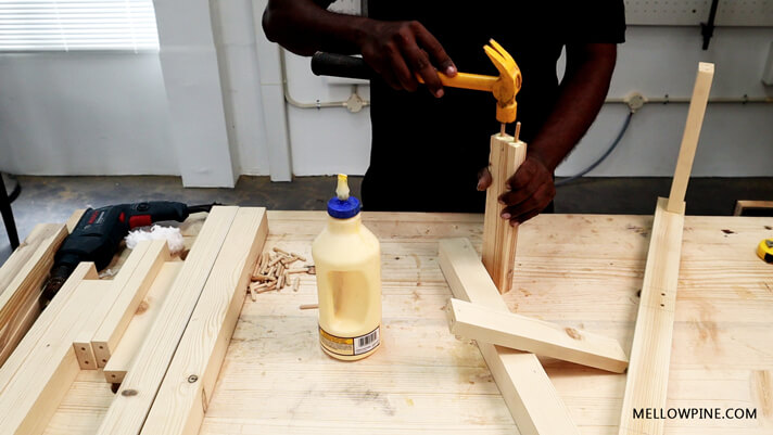 Putting together one side of the frame