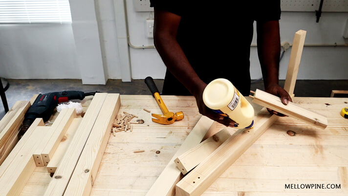 Putting together one side of the frame