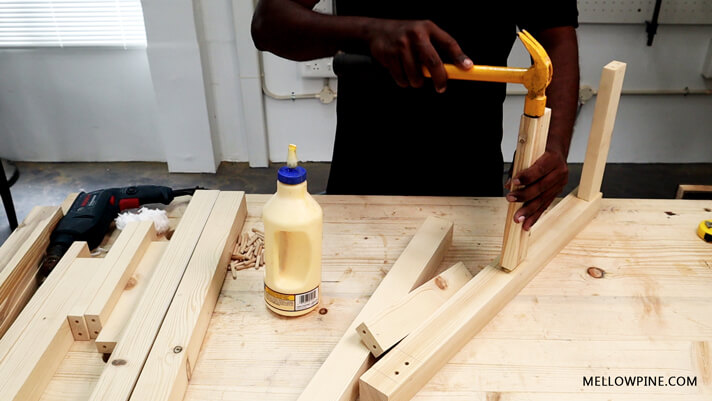 Putting together one side of the frame