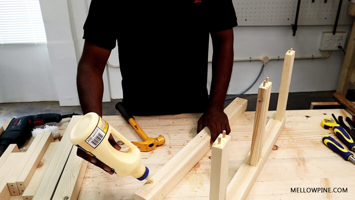 Putting together one side of the frame
