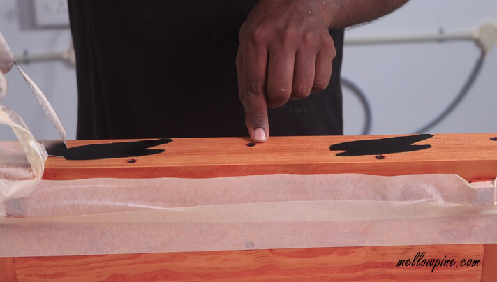 After spray painting chalkboard paint