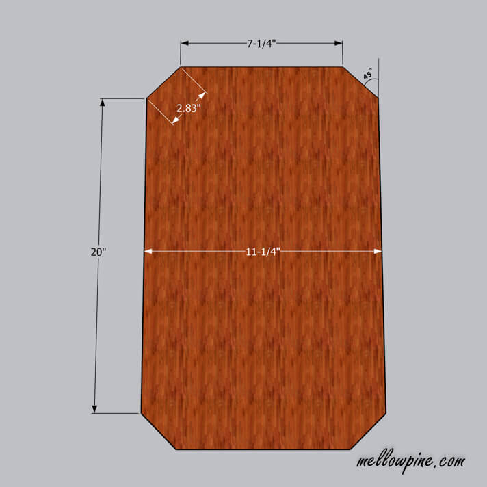 DIY Wooden Stool Plan-Top View