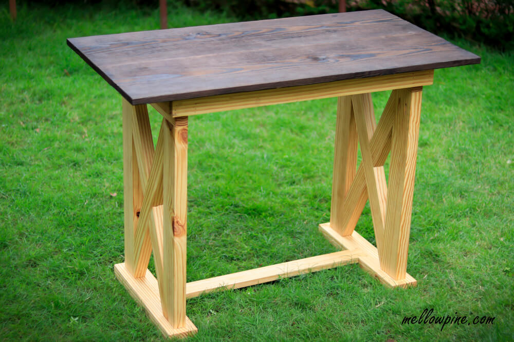 DIY Packable X brace desk