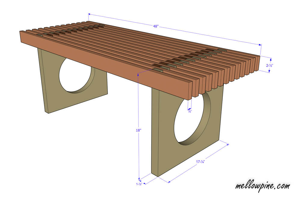 Indoor Wooden Bench Plan