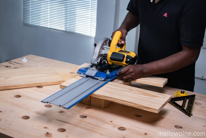 Making the top piece of the stool