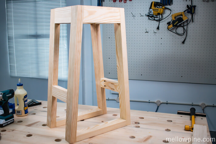 Completed frame of the bar stool