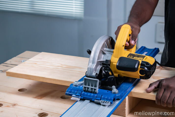 Making the top piece of the stool
