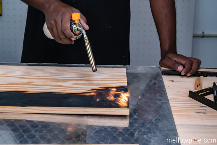 Burning the panel pieces