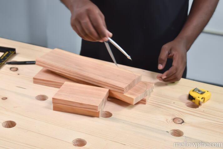 Marking the Curved Top of the Separator Piece
